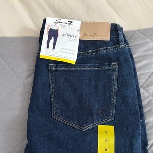 Seven7 Dark Blue Skinny Jeans